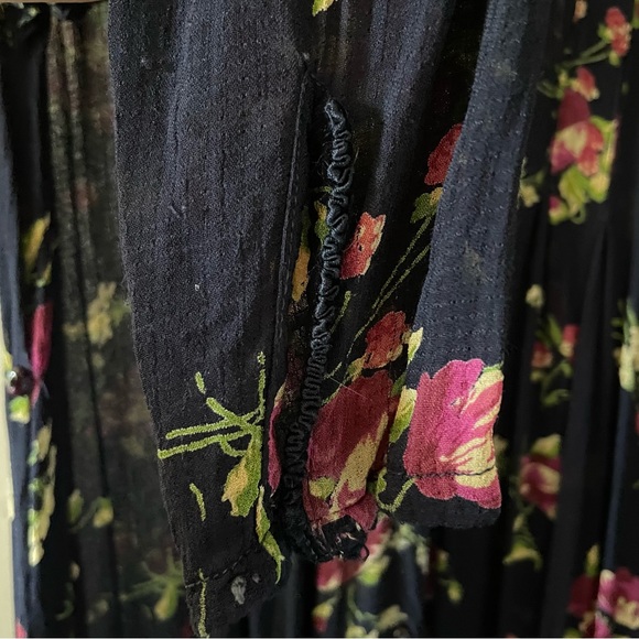 Vintage April Cornell Floral Sheer Midi Dress - Picture 15 of 16